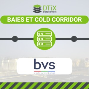 Image de l'installation des baies et cold corridor - APL Datacenters - DTiX Datacenters